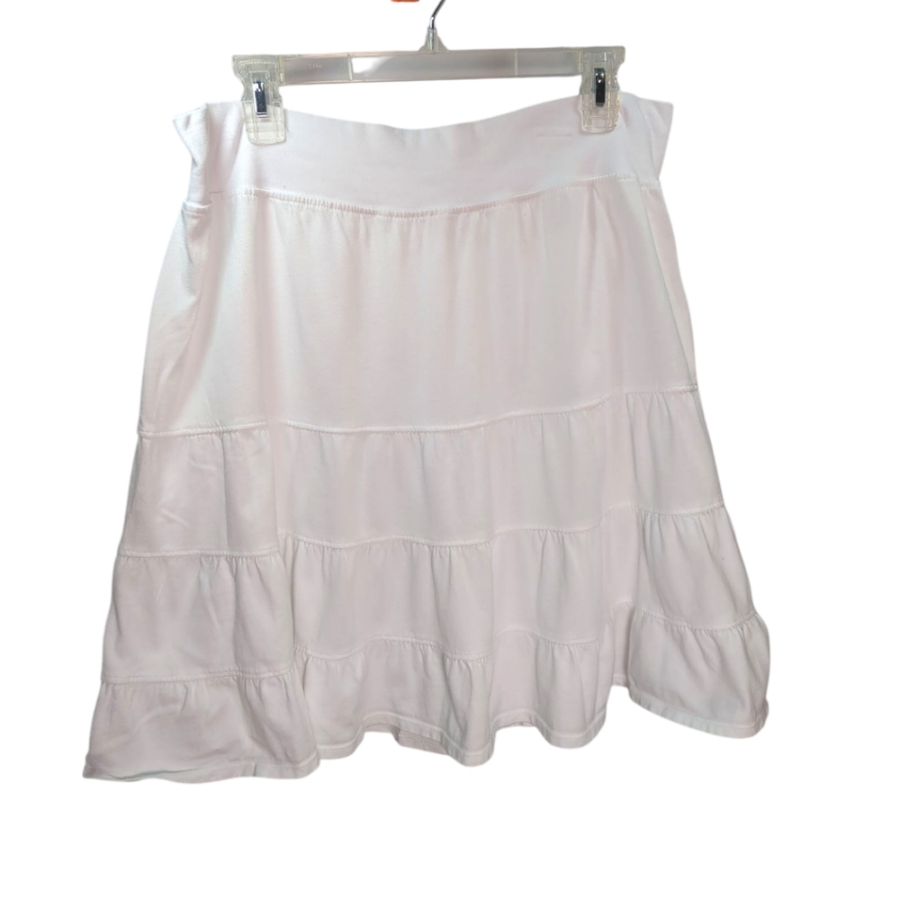 Fresh Produce White 100% Cotton Tiered Ruffle Skirt XXL - Picture 4 of 10